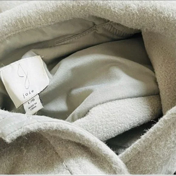 NEW Anthro JOIE Sz L flannel green jacket shacket shirt - Picture 6 of 6